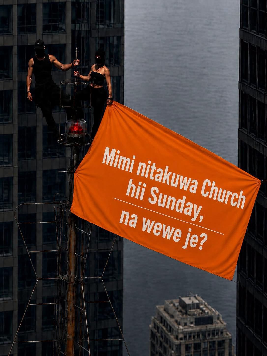 Media team publicising church services