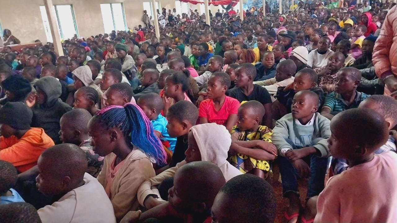 Children in school at Grace Calvary Ministries